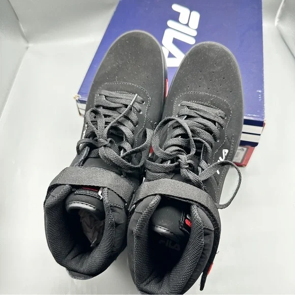 👉 Fila V-10 Lux High-Top Sneakers – Men’s Size 9 Black/Red/White New in Box